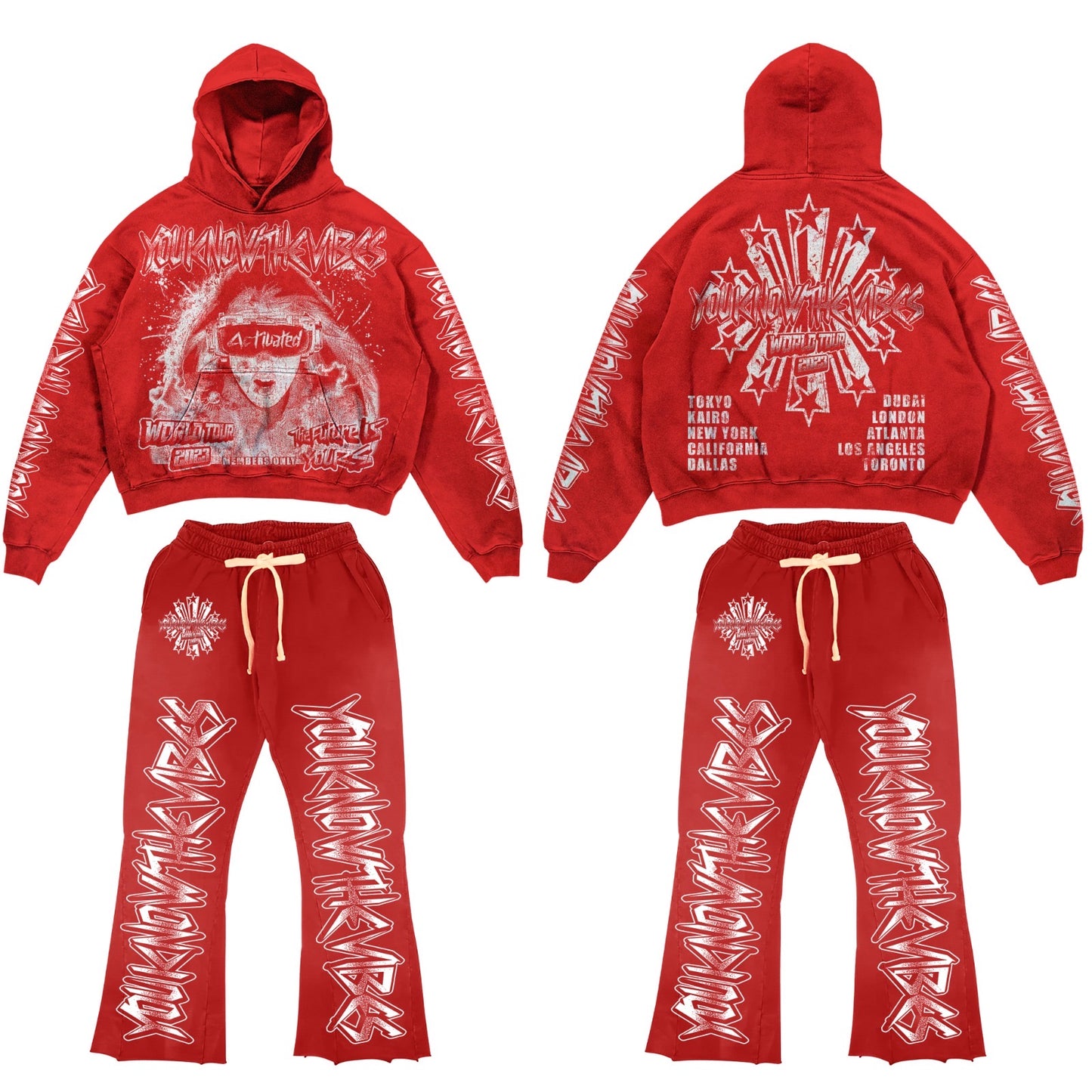 2023 world tour you know the vibes  ACTIVATED sweatsuits